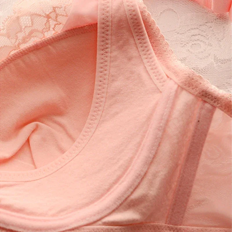 Maternity Lace Trim Nursing Bra Wireless Lingerie Breastfeeding Bra for Pregnant Women Pregnancy Breast One Size Sleep Underwear view 6