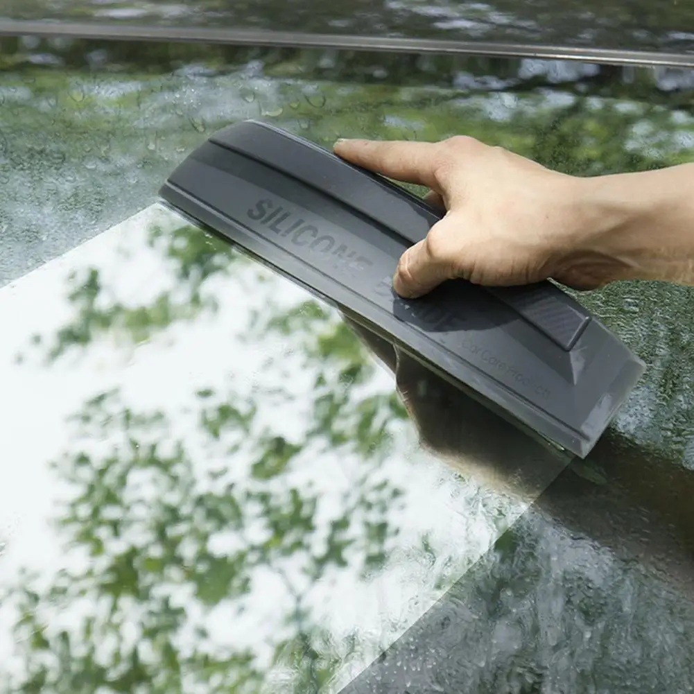 Comfortable Handle Wiper Silicone Car Wiper Quick Drying Gentle on Paint No Water Marks Windshield Cleaning Tool