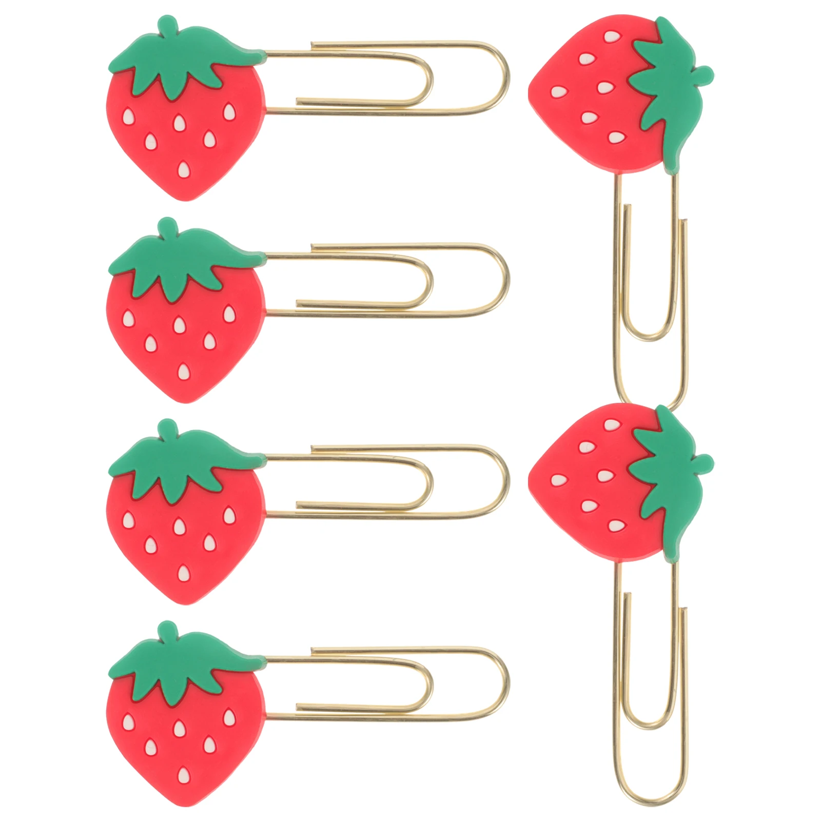 

8 Pcs Avocado Bookmarks Metal Paper Clip Girl Heart Binding Pin Clamp Clips Office