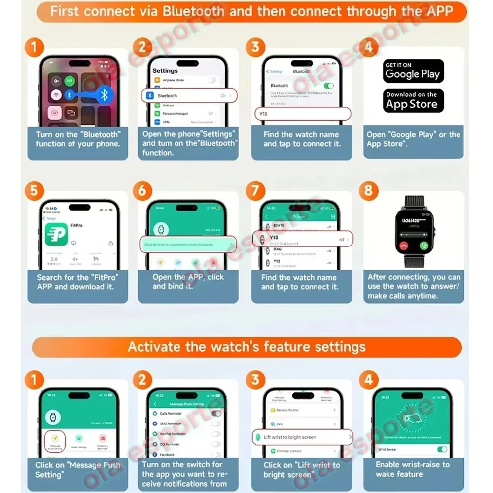 Smart Watch 1.83inch AMOLED Screen Heart Rate Monitoring Smartwatch Waterproof Sports Watches Men Fitness Clock 100+Sports Modes