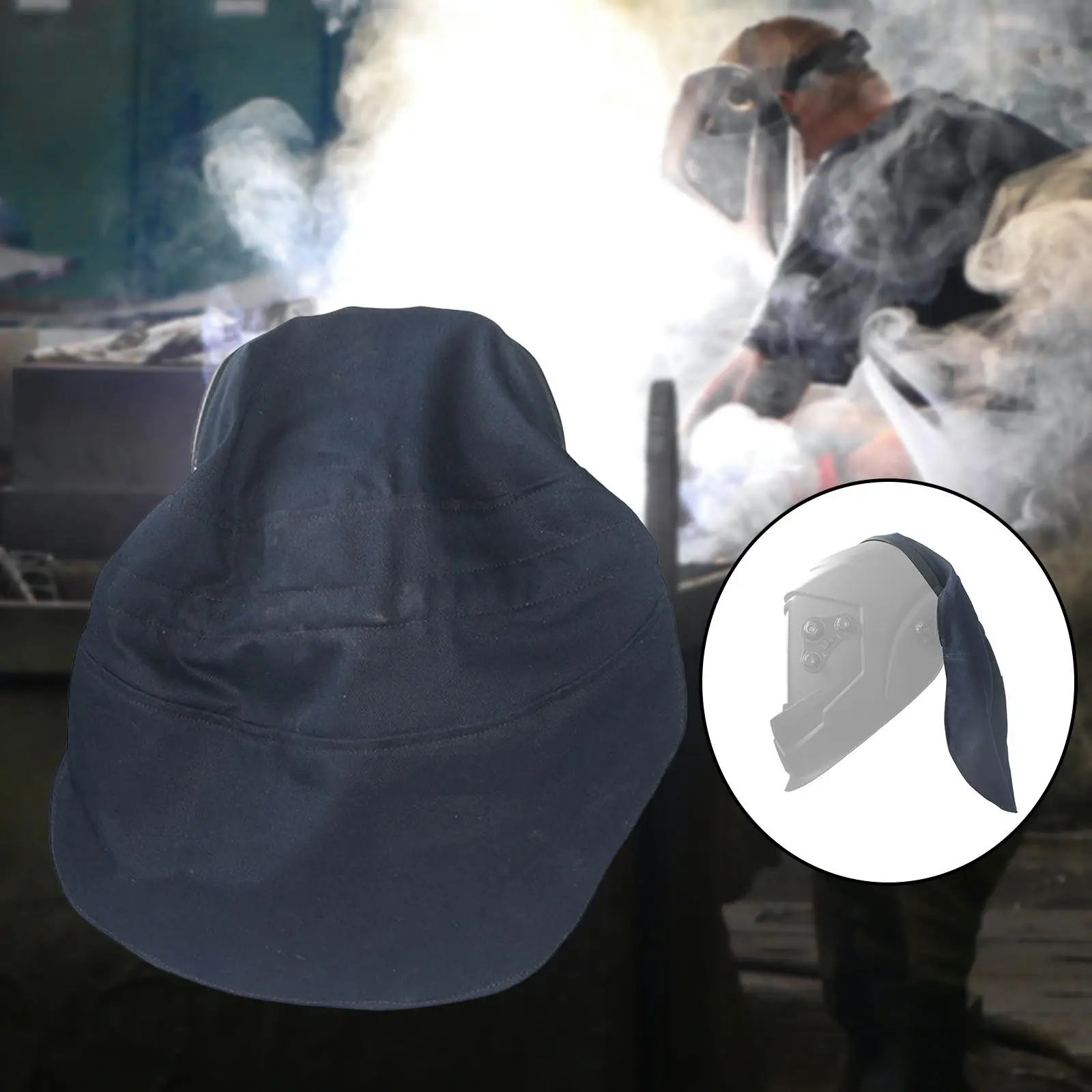 Welding Helmet Extention Cover Welding Headgear Reusable Washable Headcover Neck Protection Accessories for Welding Shawl Hat