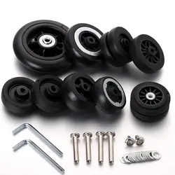 2Pcs Replacement Luggage Wheels Universal Suitcase Parts Axles Durable DIY Caster Wheel Repair Tools Accessories With Screw