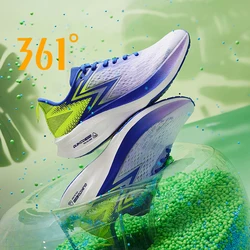 361 Degrees Flame ET Women Men's Running Sports Shoes Professional Marathon Racing Carbon Shock Absorption Sneakers 672312215