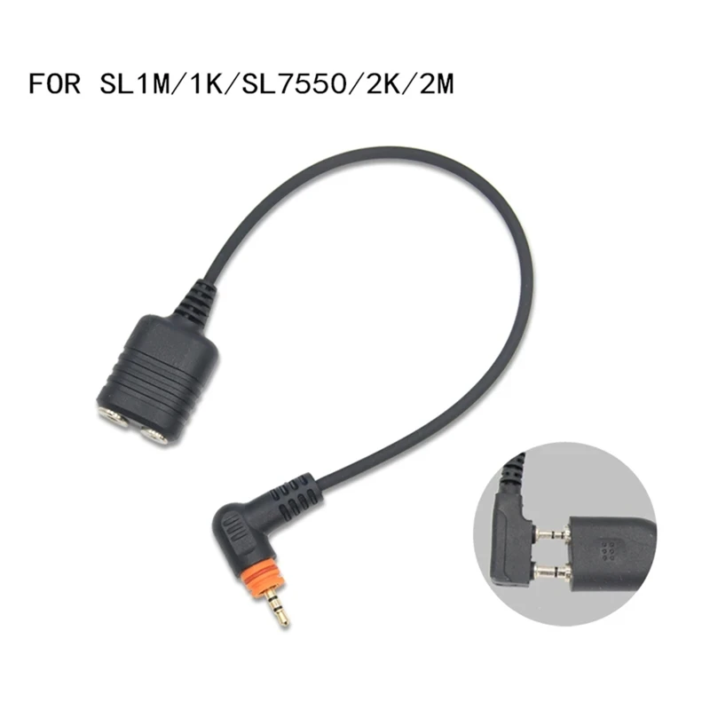 Adaptador de Cable de Audio Walkie Talkie para Motorola Radio SL1M SL1K SL1600 SL7500 a UV-5R K Cable de puerto de cambio de auriculares