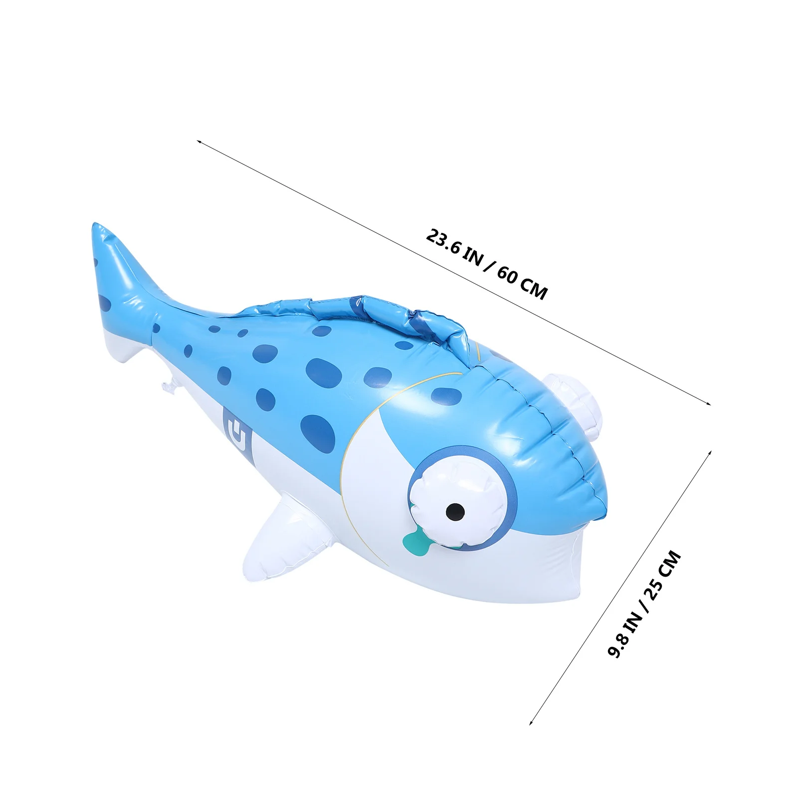 3 szt. Duże dmuchane rekwizyty w kształcie ryb - Uroczy pływający towarzysz dla dzieci - Przenośne dmuchane zabawki do basenu, do użytku na zewnątrz i wewnątrz - Ryba