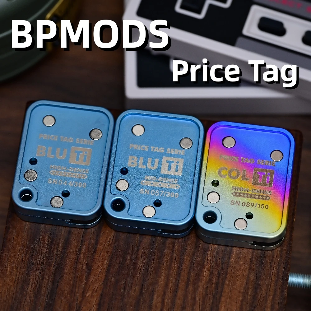 BPMODS EDC ป้ายราคา ไทเทเนียม บลู ของเล่นสไลด์แบบกลไกหลากสี บรรเทาความเครียด ลดความวิตกกังวล EDC ฟิดเจ็ตสปินเนอร์