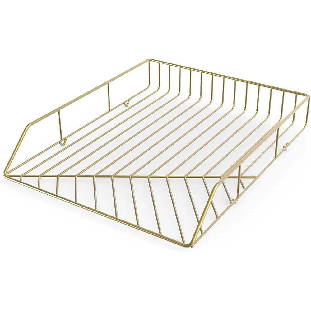 علبة الورق المعدنية منظم سطح المكتب ملفات الحروف متينة عالية الجودة ملحقات الأسلاك مجموعة Vena تخزين المكاتب الحديثة #2