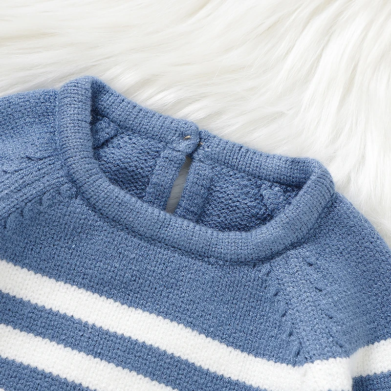 طفل الفتيان الفتيات 2 قطعة وتتسابق 0-9 متر الخريف الشتاء عادية كم كامل البلوزات البلوفرات القمم + السراويل الوليد الرضع متماسكة الملابس مجموعة #3