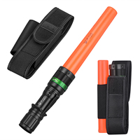 UltraFire UF-303 11 Inch Traffic Wand LED Flashlight with Holster 250 Lumens 3 Modes Safety Signal Light for Airport Car Parking