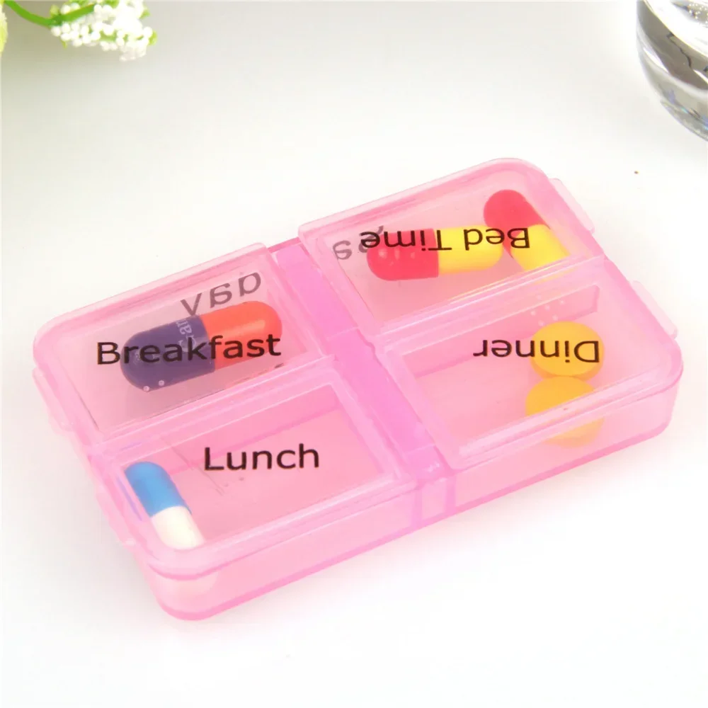 7 Day 28 Grids Rainbow Pill Medicine Box Tablet Medicine Organizer Health Storage Pill Box Holder Splitters With Printed Braille