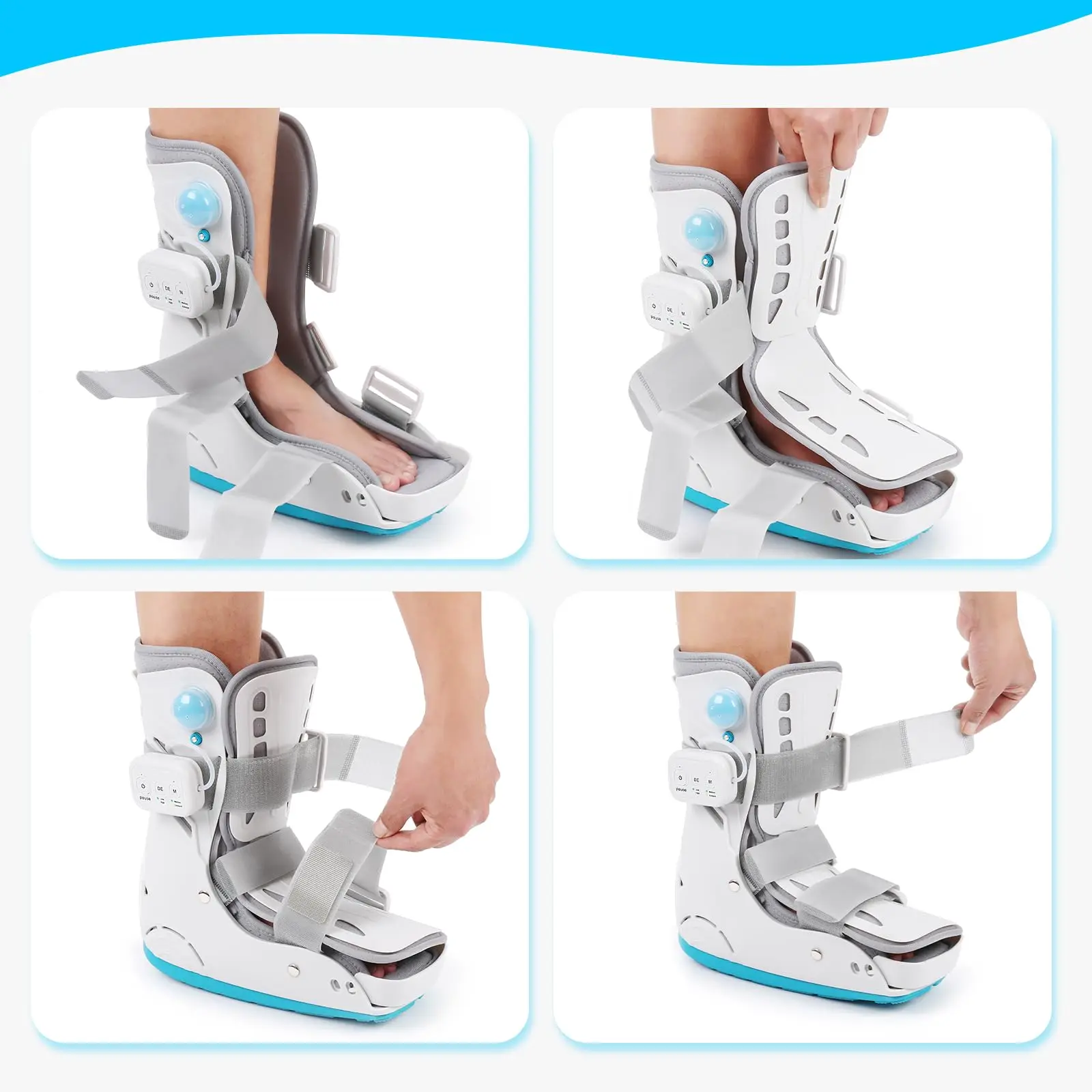 Electric Air Pump Fracture walking Boot Adjustable Medical Inflatable Walker Boot nkle Protector Fracture Fixation Boot