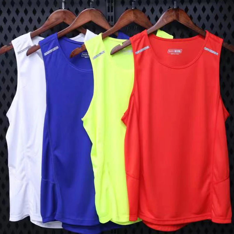 Custom fitness clothing men sportwear undershirt print logo mens gym stringer tank top woman Running vest