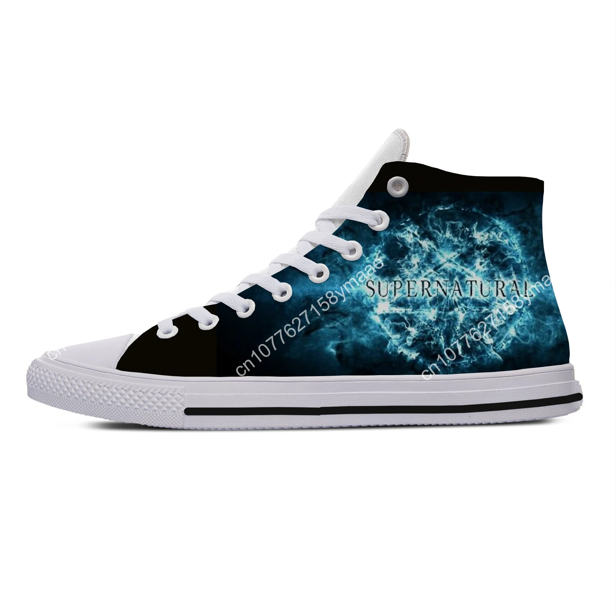 Hot New Supernatural Winchester Brothers Novelty Design Lightweight High Top Canvas Shoes Men Women Casual Breathable Sneakers