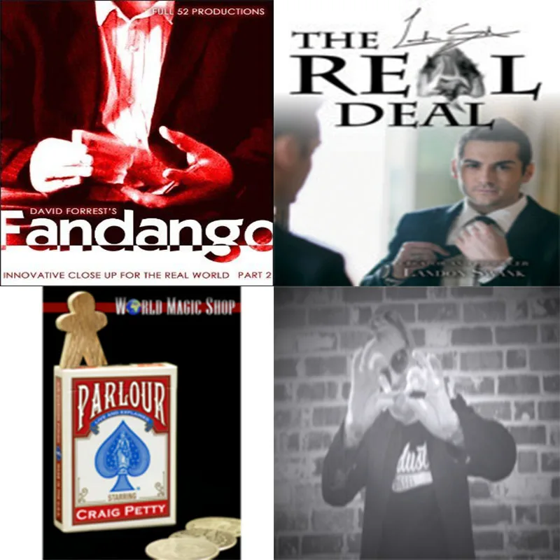 Fandango Vol 1-2 by Dave Forrest Part,The Real Deal By Landon Swank,Parlour by Craig Petty,Spiraled by Jimmy Strange - Magic Tri