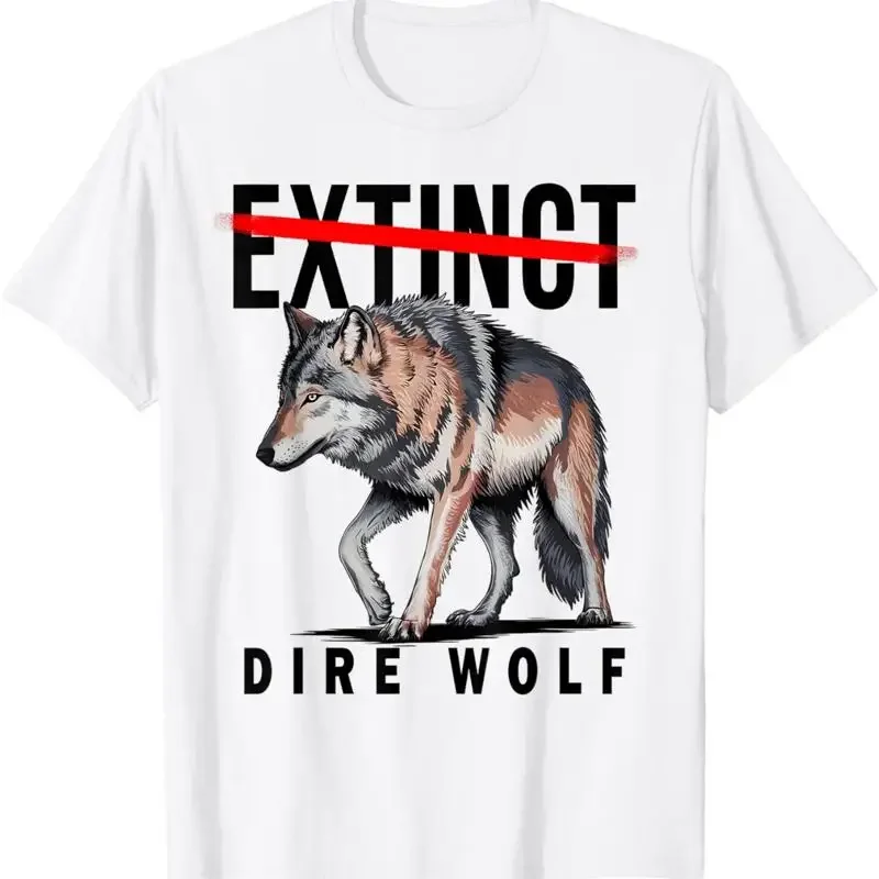 Dire Wolf Resurrected Extinct Animal Direwolves Lover Design T Shirt