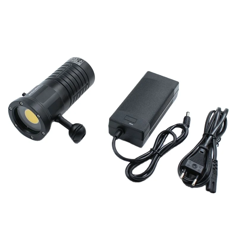 12000 Lumen Aluminum Alloy Video Diving Light COB IP68 200M Underwater Photo Video Filming Diving Lights Rechargeable