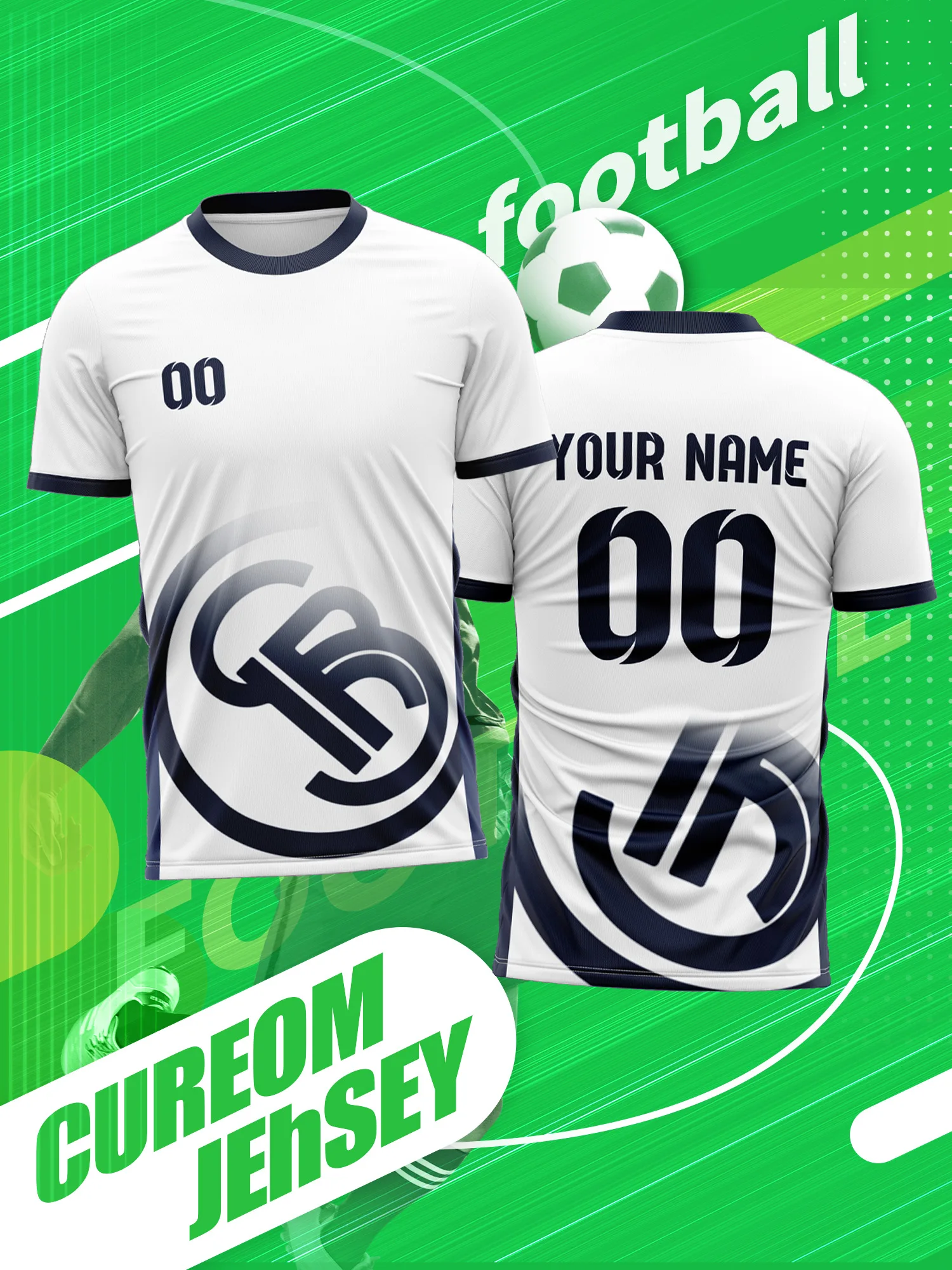 

Футбольная форма с индивидуальным фото, именем и номером для фанатских встреч, мероприятий и поддержки команды