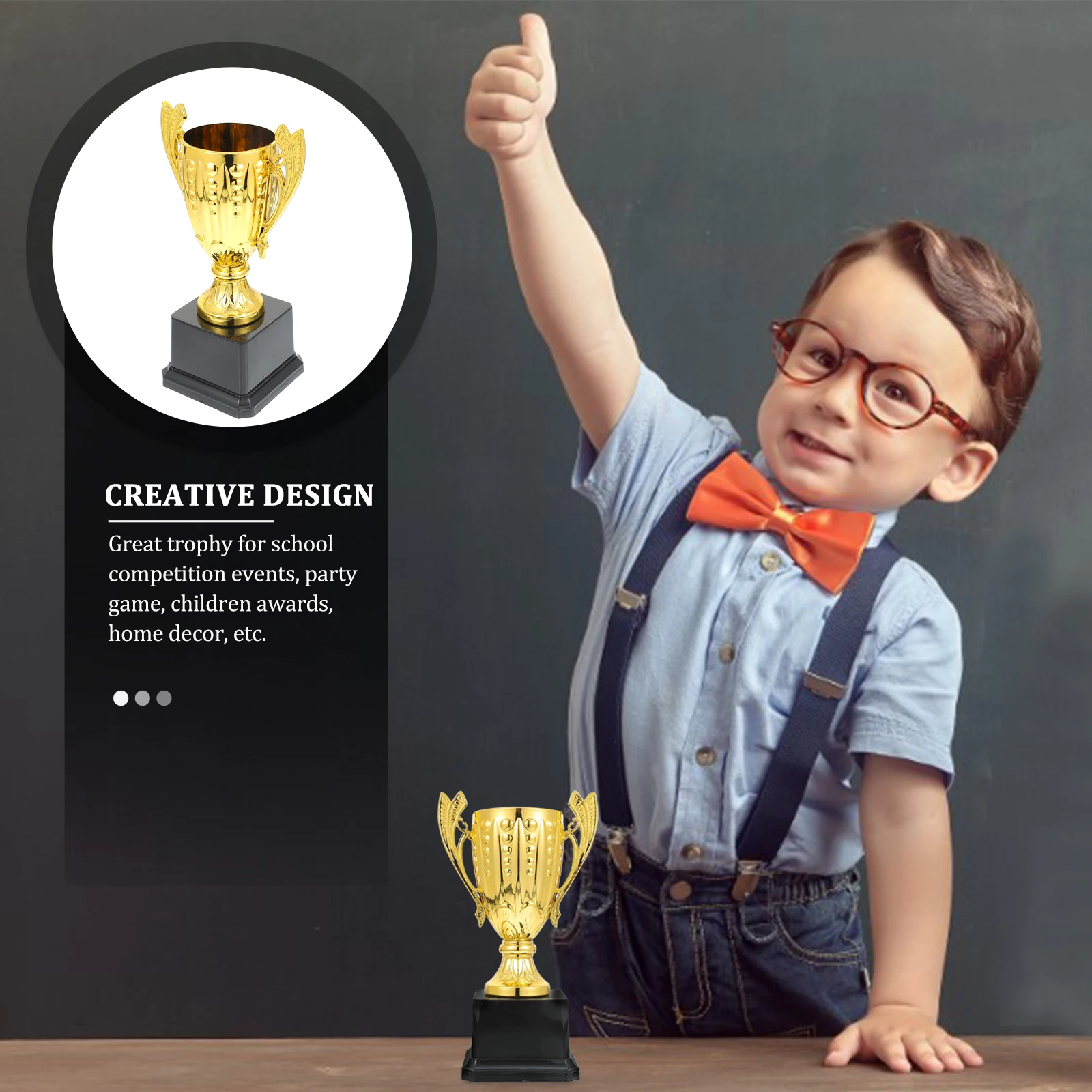 

1Pcs Competition Plastic Trophy Children Trophy Party Game Prize Performance Award Ceremony Supply Awards Ceremony Supply