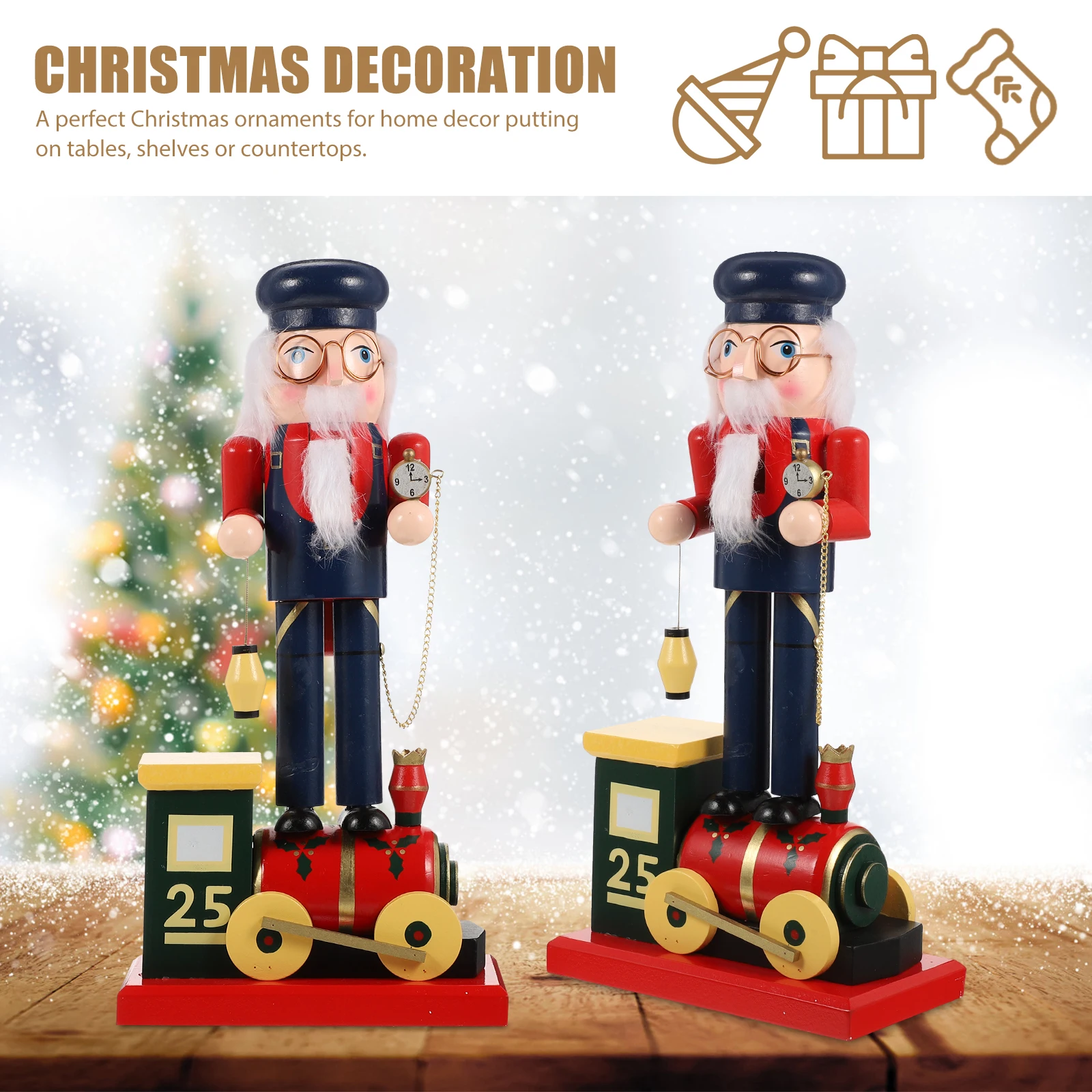 Nutcracker Puppets Wooden Christmas Decor Tall Nutcrackers Traditional Gifts Child Holiday naments Xmas Display Wood
