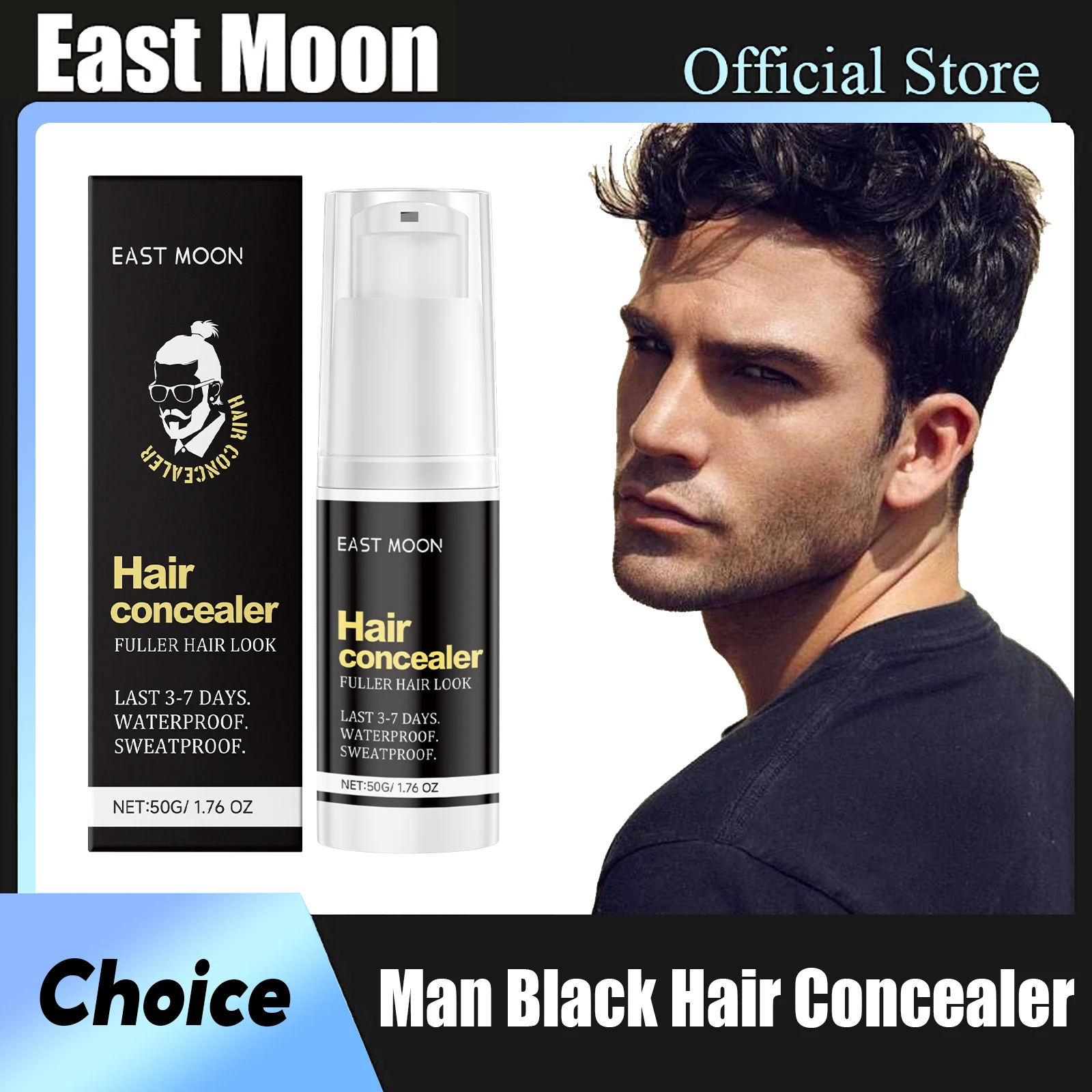 

Восточная луна, мужской водостойкий консилер для волос, тени для волос, прикрытие корня, ремонт, макияж для лба, прочный консилер для волос, жидкий крем