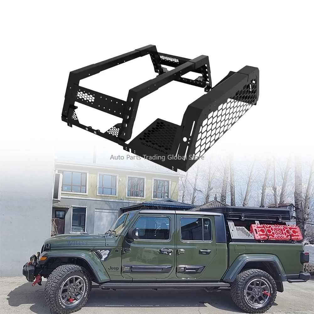 Heavy-Duty Steel Textured Black Adjustable Truck Bed Rack 4X4 Truck Parts For Silverado