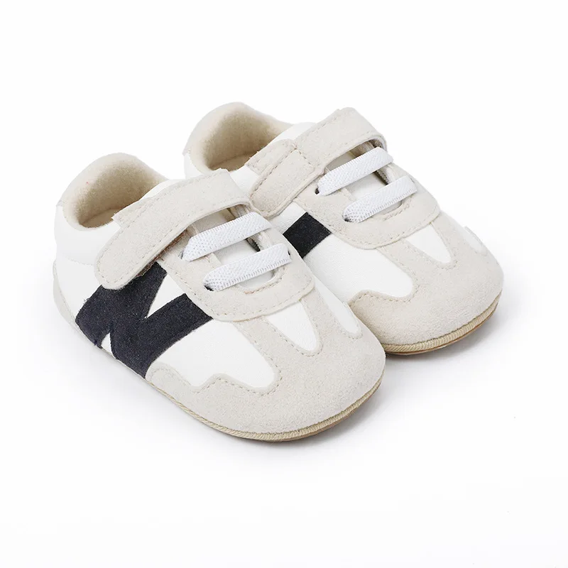 Meckior Newborn Baby Sneakers Letter Patchwork Baby Casual Shoes Anti-slip Hundred Toddler Baby Boys Girls Shoes 0-18 Months