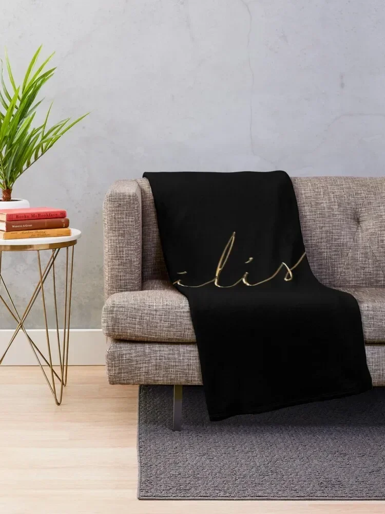 eilish fragrances gold cursive Throw Blanket Decorative Beds Luxury Thins Sofa Throw Blankets