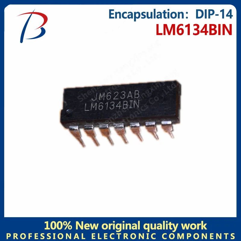 5PCS LM6134BIN package DIP-14 operational amplifier chip