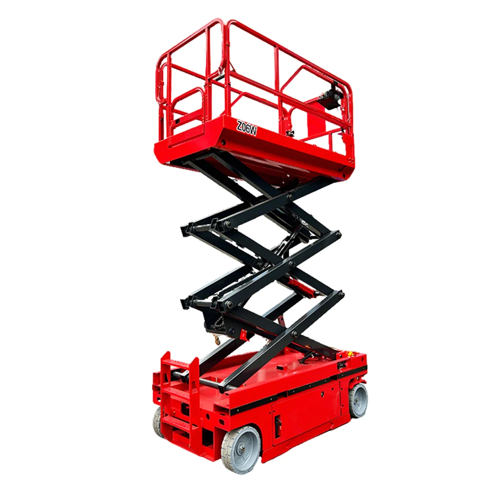 Hydraulic Electric Scissor Lift Aerial Work Platform Man Lift Table 300kg Wheel Alignment Mobile Scissor Lift Machine