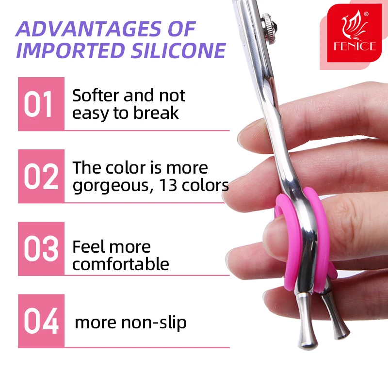 Fenice Pet Scissors Silicone Finger Rings Imported Soft Finger Non slip Ring Beautician Finger Set Ultra Soft and Comfortable