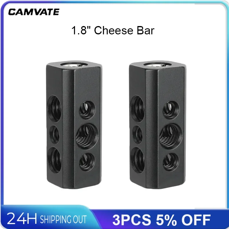 CAMVATE 1.8inch Cheese Bar Accessory Mount Adapter with 1/4