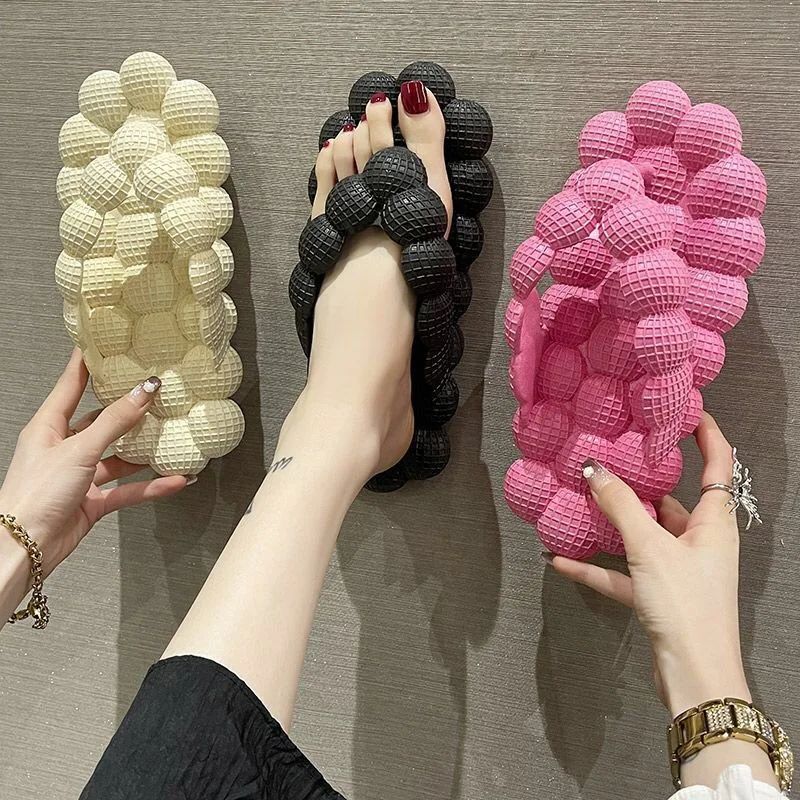 Flip-flops female summer wear ins fashion Korean version of all kinds of home indoor non-slip can wear flat slippers