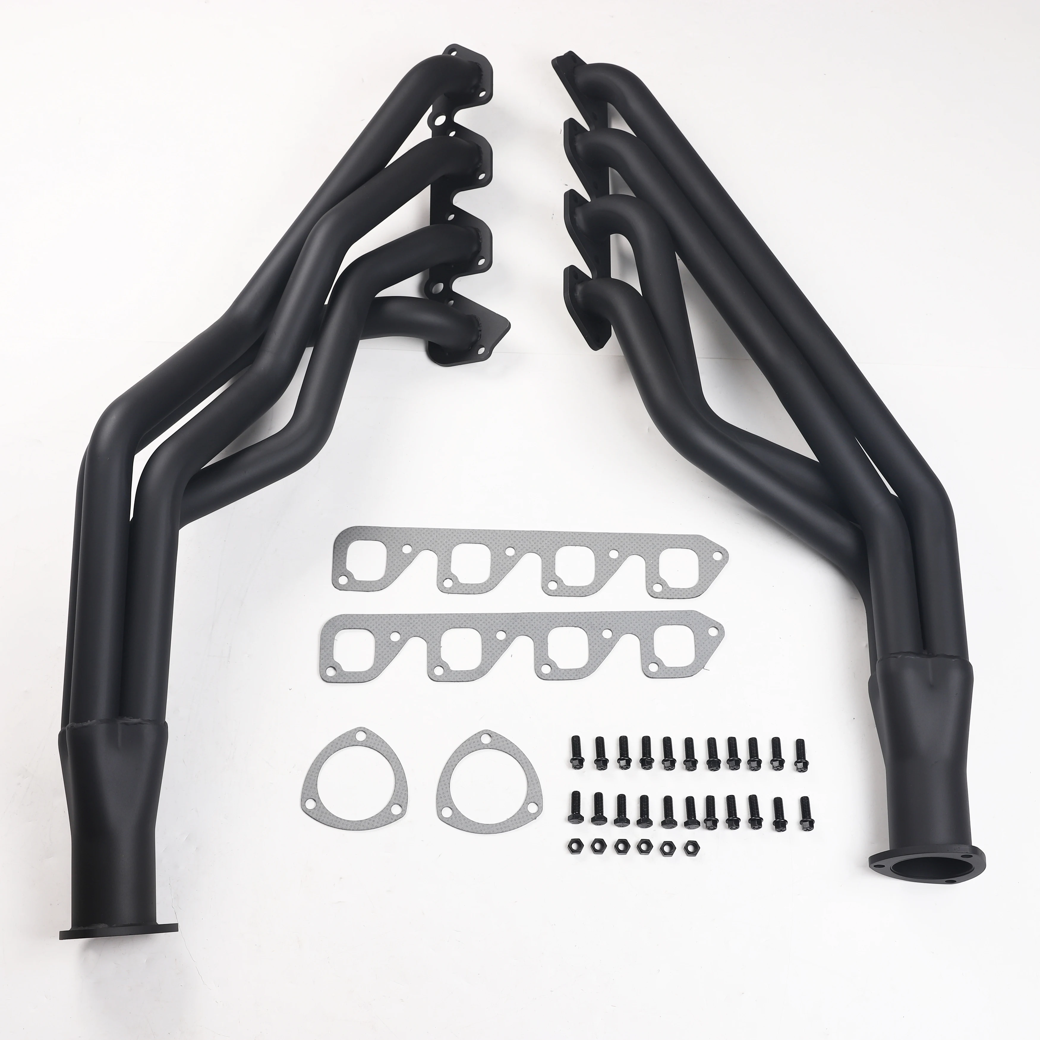 FOR 1967-1970 MUSTANG/COUGAR/FALCON/FAIRLANE/TORINO 351C LONG TUBE HEADERS BLACK