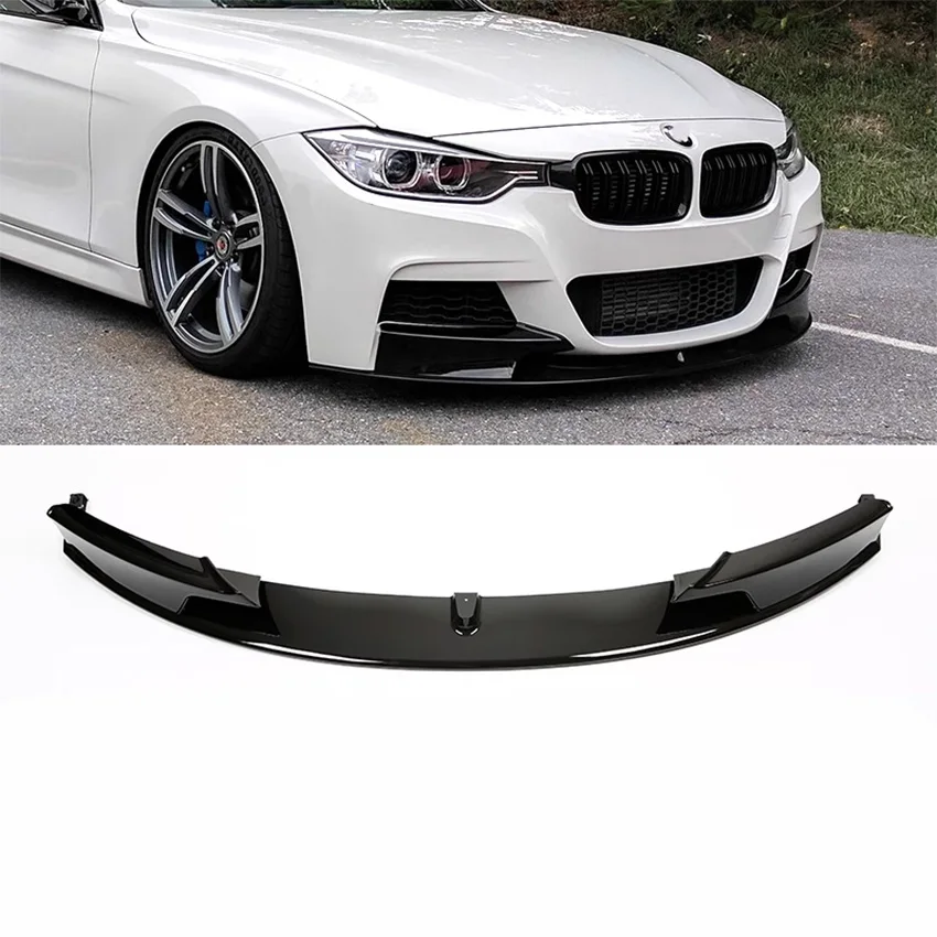 2PCS 2013 To 2018 For BMW 3 Series F30 F31 328i 330i 335i 340i 320d 330d MP Style Front Spoiler Bumper Lip Splitter Diffuser ABS