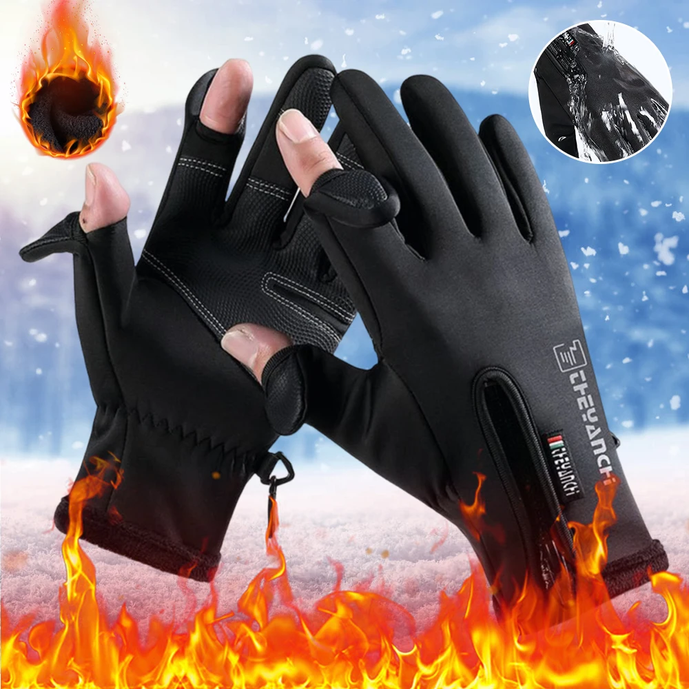 Men Women Winter Motorcycle Gloves Thermal Touch Screen Snowboard Gloves Cold Weather Hand Warmer Gloves for  Cycling Skiing