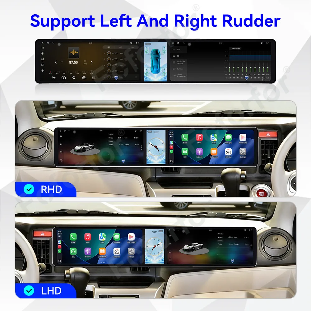 Car Accessories Android 15 CarPlay Car Radio For Honda N-WGN 2013-2019 Dual 12.3 Inch Screen Car GPS Multimedia Player Head Unit