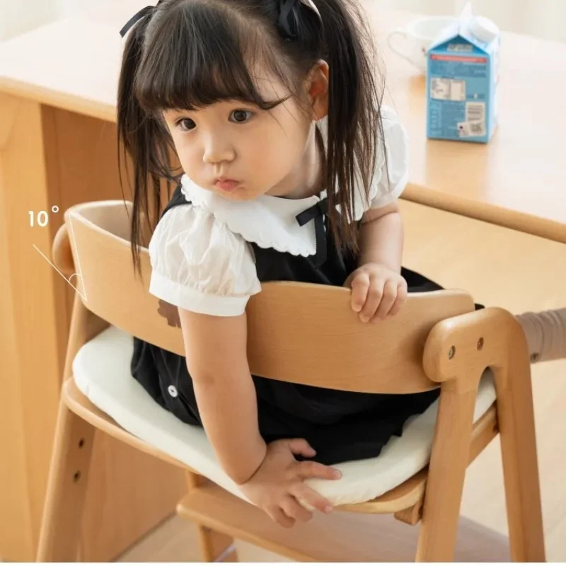 كرسي أطفال قابل للتعديل ارتفاع خشب الزان تزايد مكتب الدراسة كرسي مقعد الطفل مريح مسند الظهر كرسي الطعام طفل الأطفال