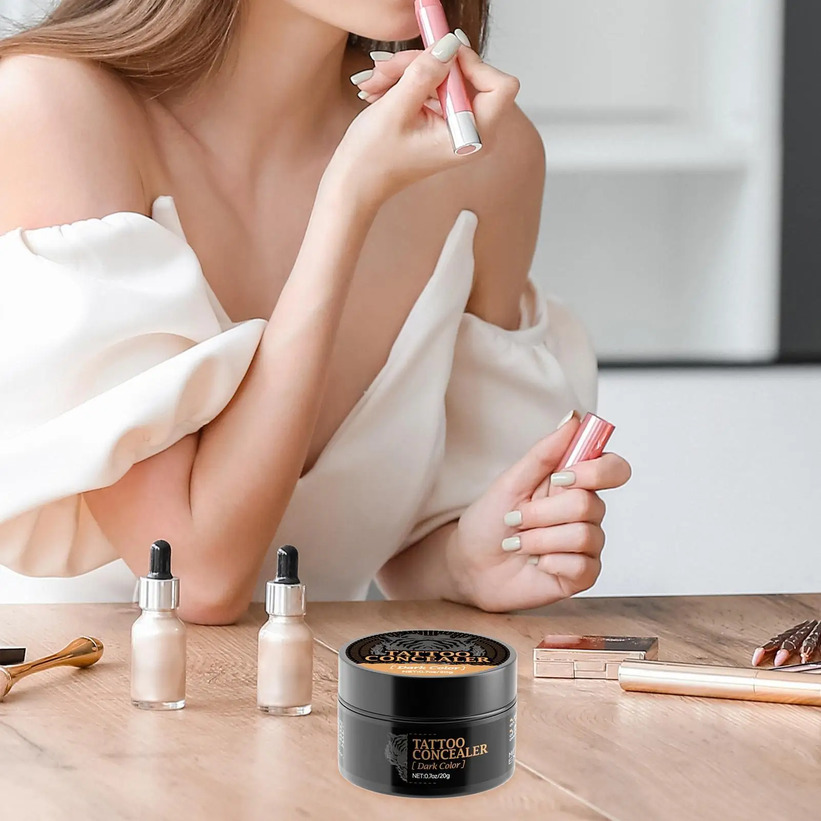20g Everyday Breathable High Coverage Primer Body Concealer Waterproof Skin Mark Concealer For Body For Travel Beach Trip