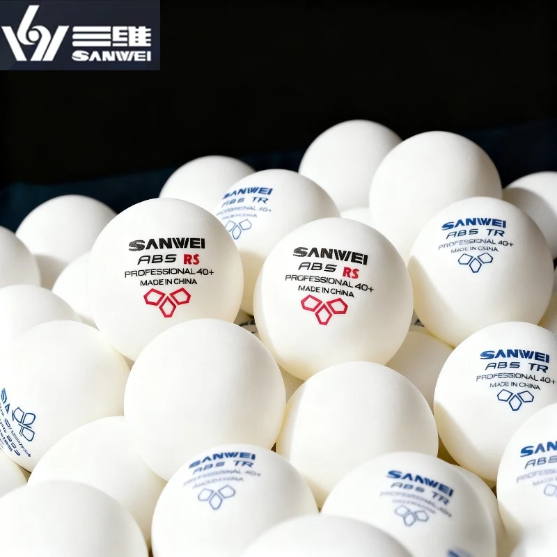 

SANWEI TR RS Table Tennis Balls 3 Star 40+ ABS Material with Seamed Durable Professional Ping Pong Balls for Training 50/100pcs