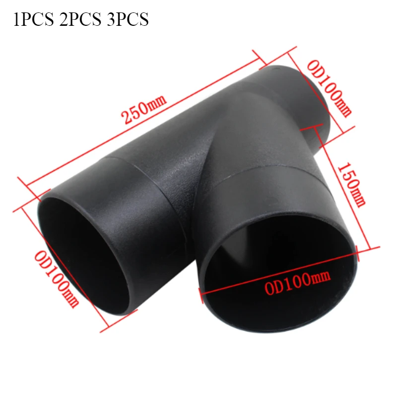 Dust Collector Fittings Y connector 100mm Woodworking Vacuum Cleaner Y-Fitting dust Collection Hose Connector Y Tee