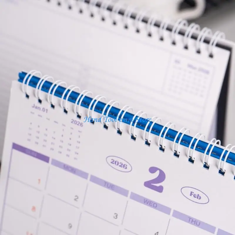 

H37F 2026 Desk Calendar 12 Month From January to December Twin-Coil Binding Calender