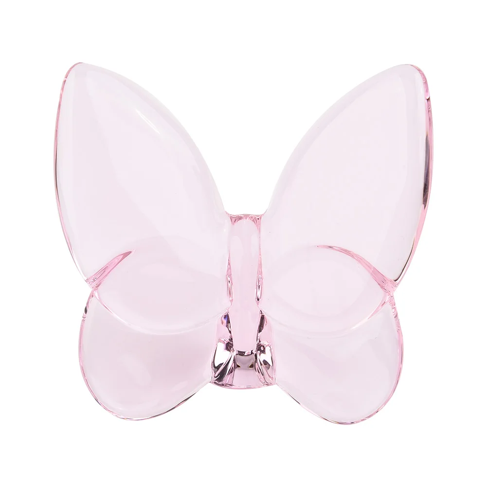 Decor Butterfly Ornament 6.5*8*3cm Anti-Aging Anti-Extrusion Anti-Fall Decoration Glass Lucky Flower Ornaments