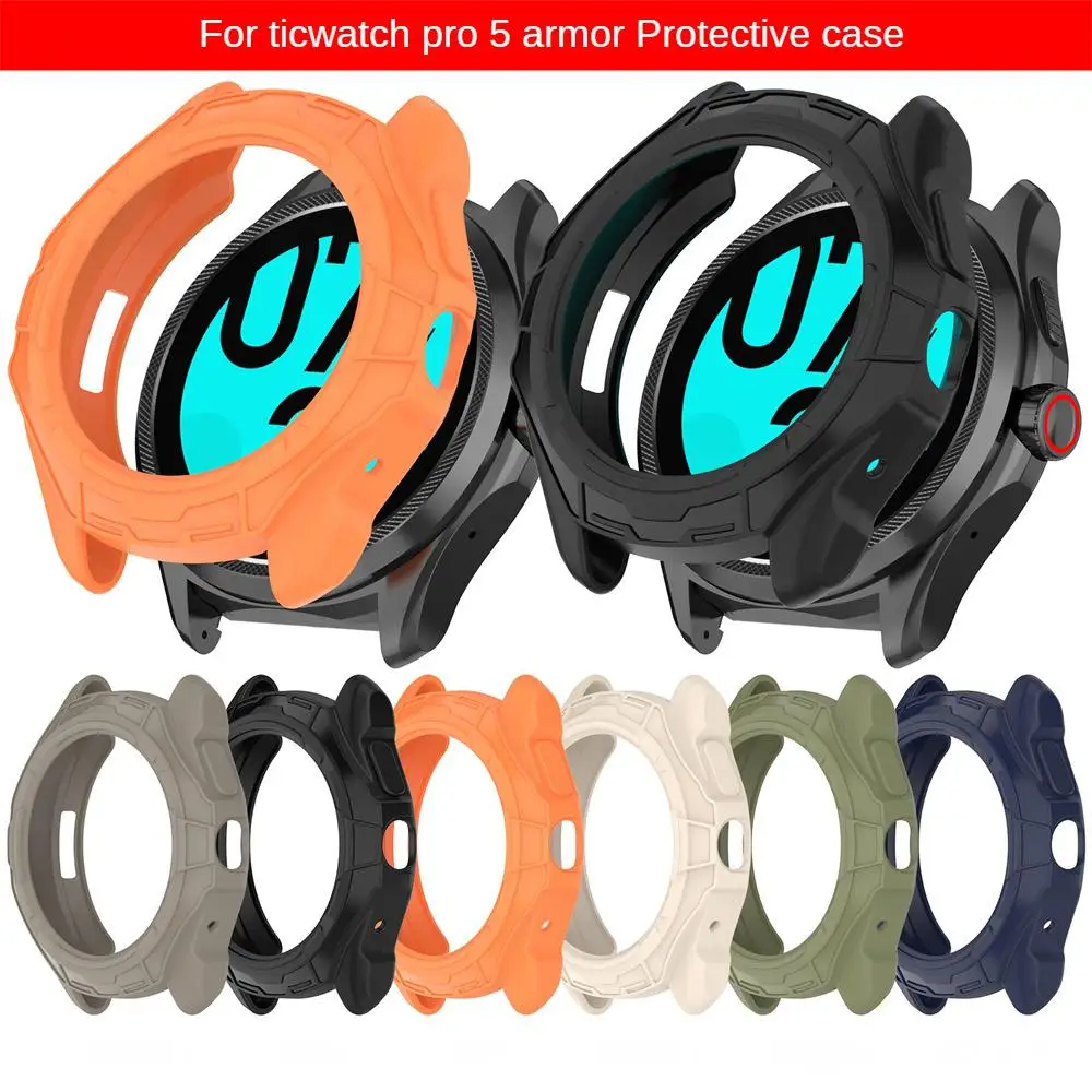 For Ticwatch Pro5 Precise Design All-round Protection Protective Case Stylish Easy To Install Watch Case Hollow Shell Film