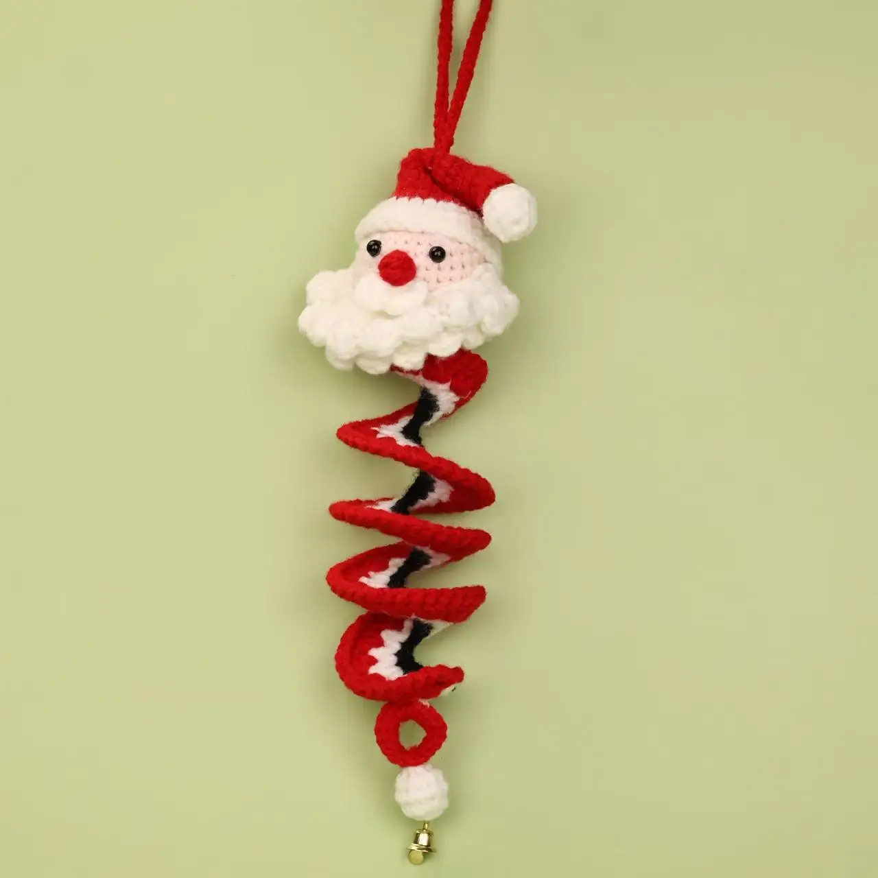 2026 Gehäkelter Weihnachtsanhänger Gestrickter Weihnachtsmann-Anhänger Niedliche Christbaumschmuck-Deko – Detail 4