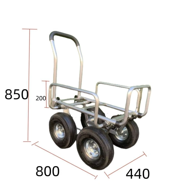 Aluminum four-wheel multi-function, household truck Aluminum light wheeled truck