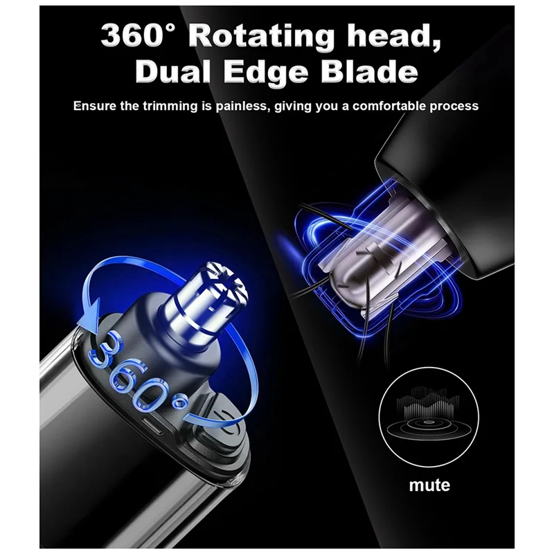UNCL Nasenhaarschneider für Männer, Nasen-Ohrhaarschneider, tragbare digitale Anzeige, Ohr-Nasen-Haarschneidemaschine, wiederaufladbarer Haarschneider