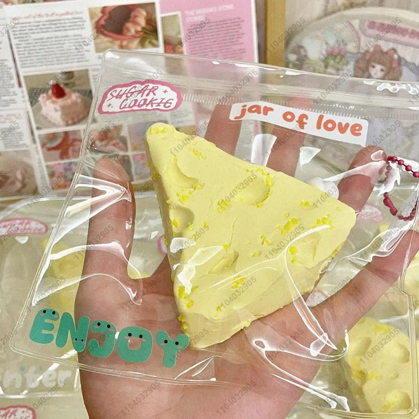 Kostka Seru Taba Gniotek Żółty Cheddar Trójkątny Ser Silikonowy Gniotek Mochi Zabawka Antystresowa Prezent