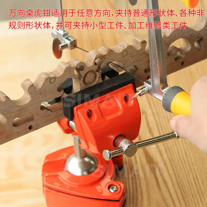 360° Rotating Mini Bench Vise | Heavy-Duty Steel Clamp for DIY Craft, Drilling & Small Parts Holding
