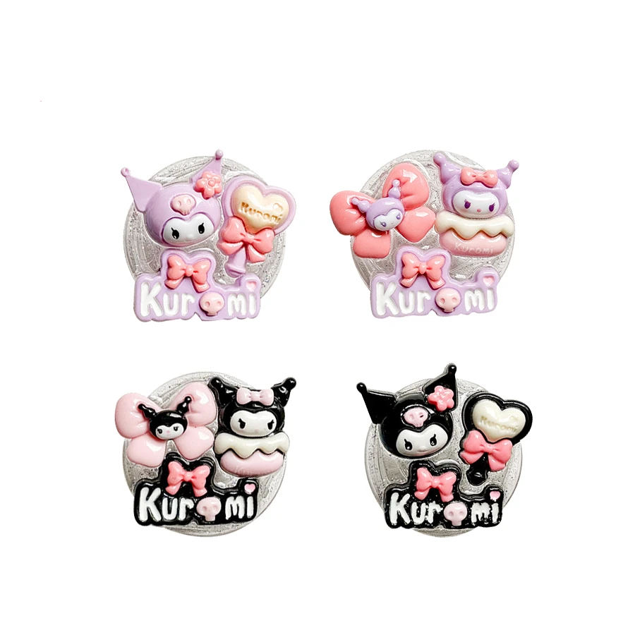 Kuromi Cartoon Support Mobile Phone Extension Frame Finger Bracket Girls Handmade Universal Fold Mobile Phone Stand Griptok