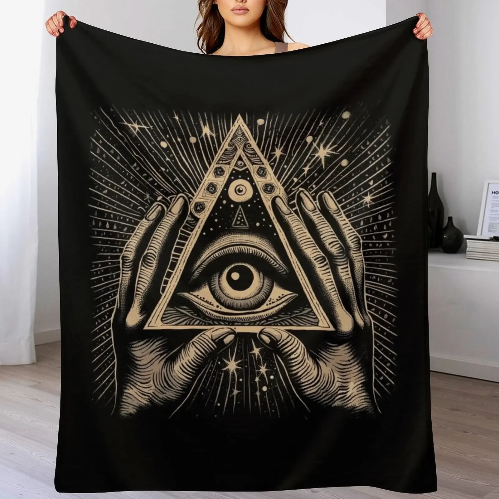 All Seeing Eye Throw Blanket Summer Soft Weighted Decorative Throw Blankets